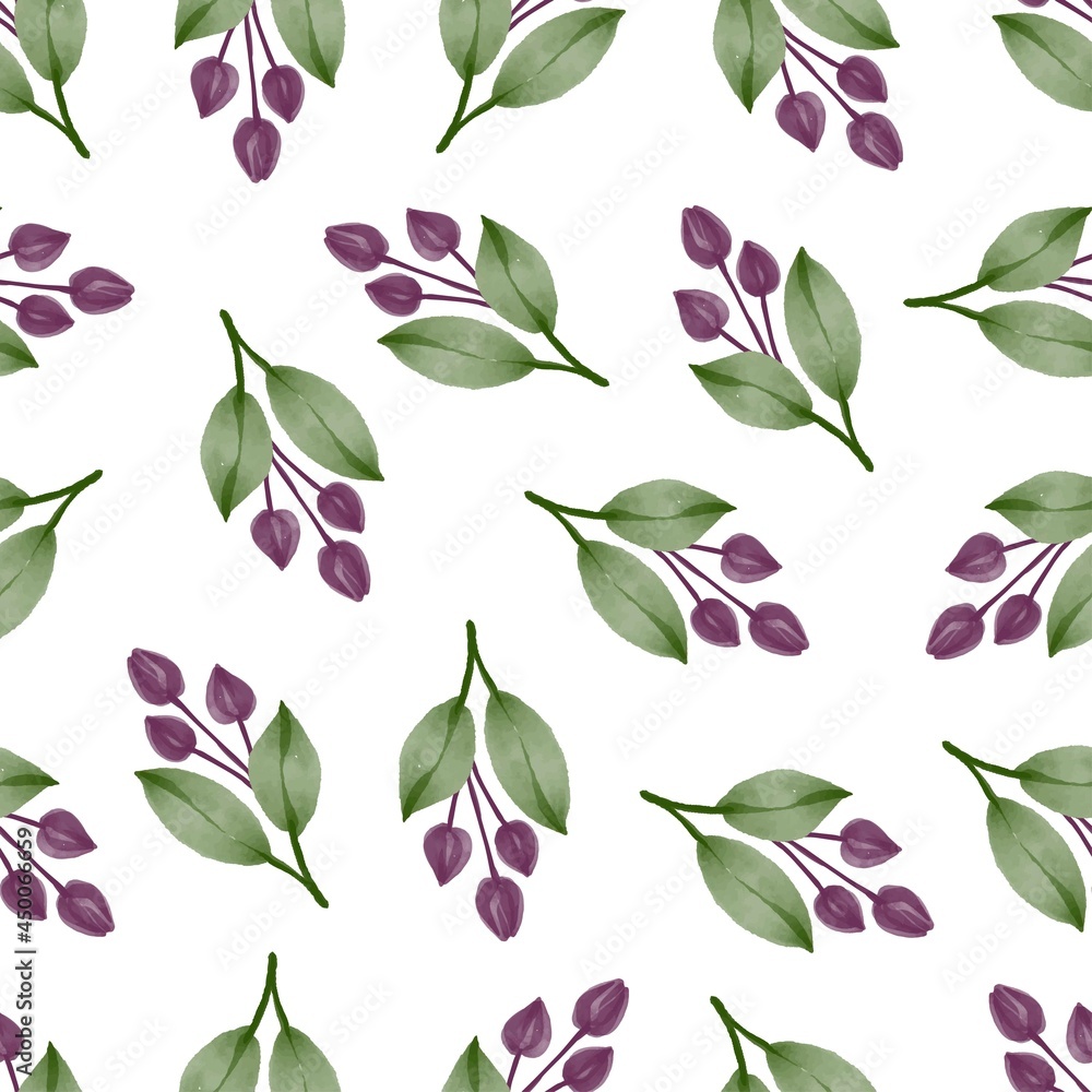 seamless pattern of purple bud for fabric design