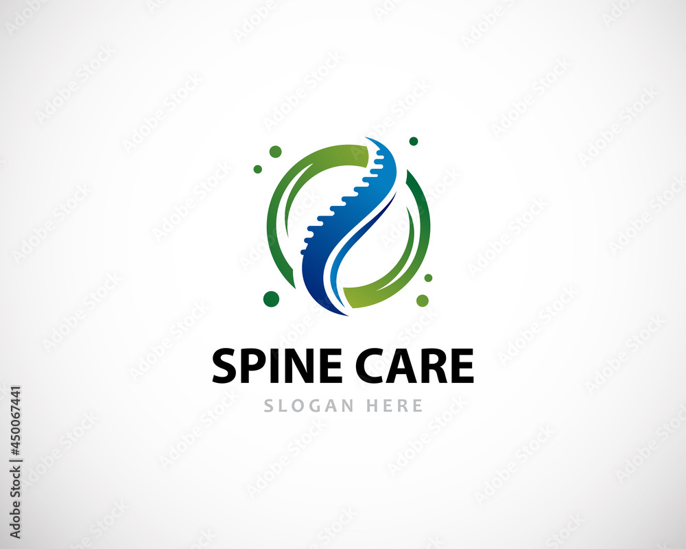 spine logo creative solution medical health circle care doctor sign symbol spine logo creative solution medical health circle care doctor sign symbol