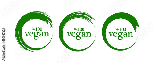 vegan icon on white background 