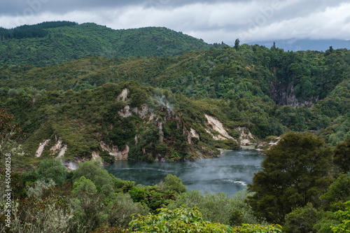 The volcanic region in Rotorua  New Zealand