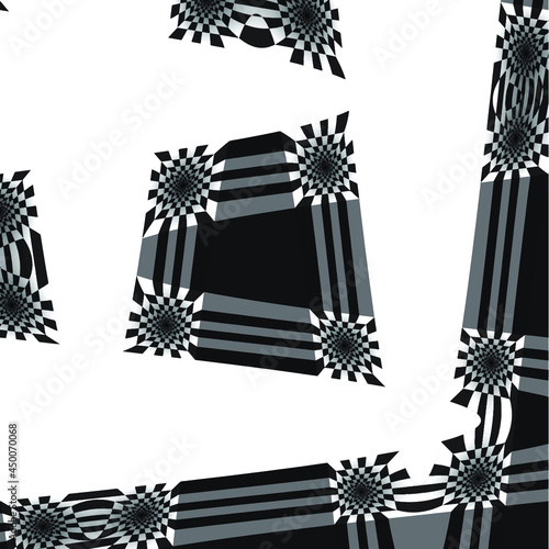 Vector abstract illustration between black and white color