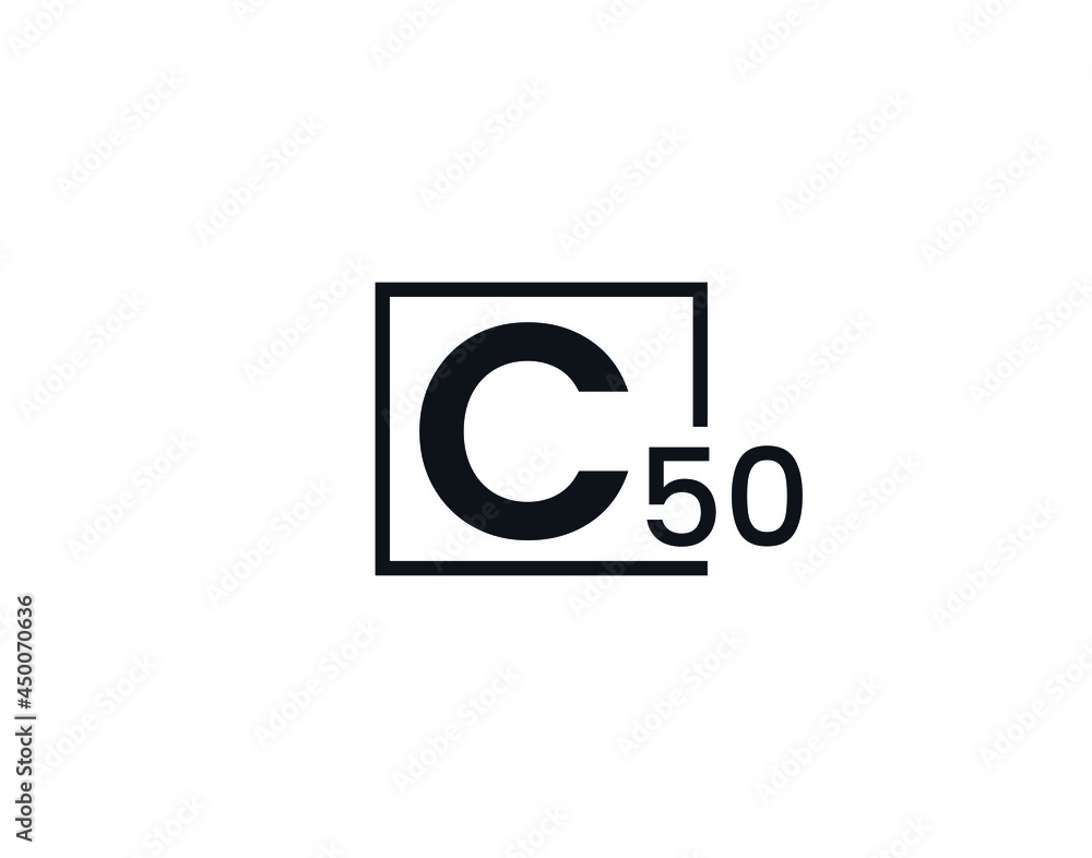 C50, 50C Initial letter logo C50, 50C Initial letter logo