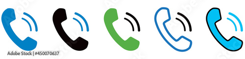 ICÔNE TÉLÉPHONE COULEUR PLAT
