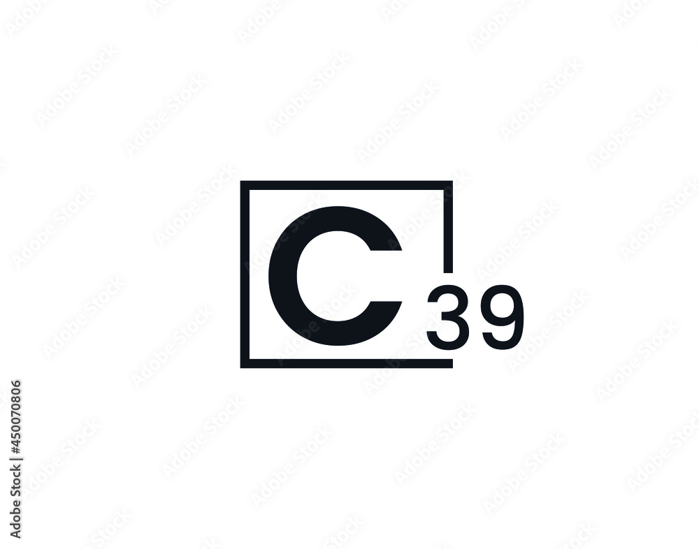 C39, 39C Initial letter logo C39, 39C Initial letter logo