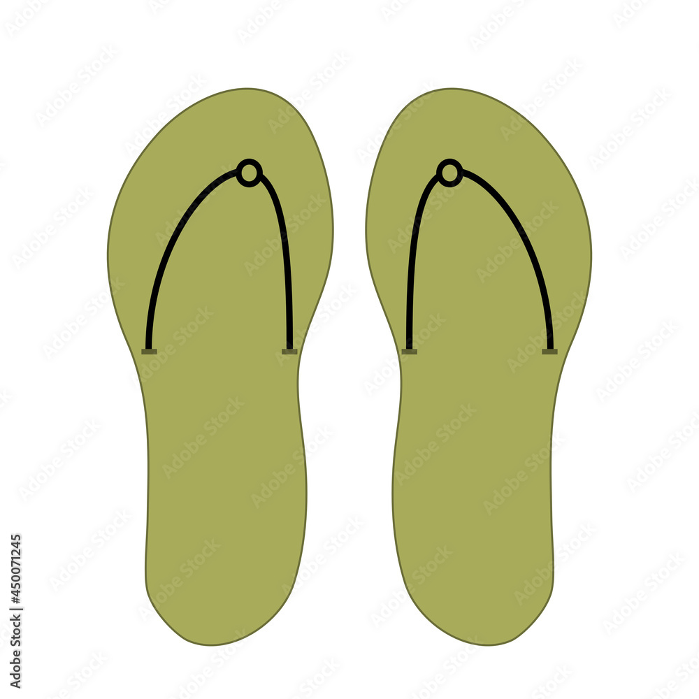 Vector illustration of a pair of slipper. Vector illustration of a pair of slipper.