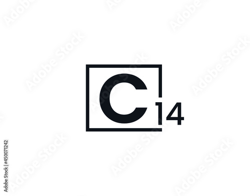 C14, 14C Initial letter logo photo