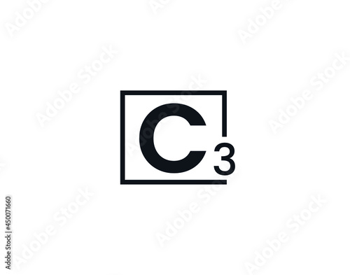 C3, 3C Initial letter logo