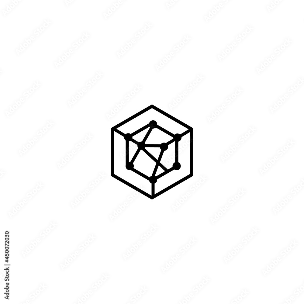 cube shape box illustration logo icon cube shape box illustration logo icon