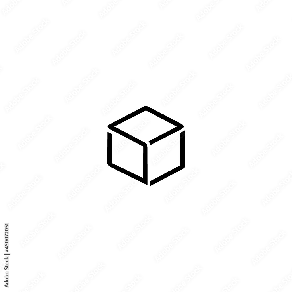 cube shape box illustration logo icon cube shape box illustration logo icon