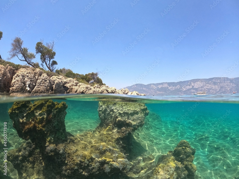  Underwater world of Mediterranean Sea. Near Marmaris, Turkey