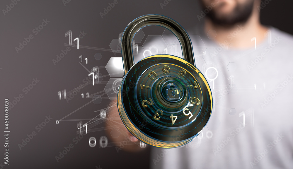 Cybersecurity and information or network protection. Future technology web Cybersecurity and information or network protection. Future technology web