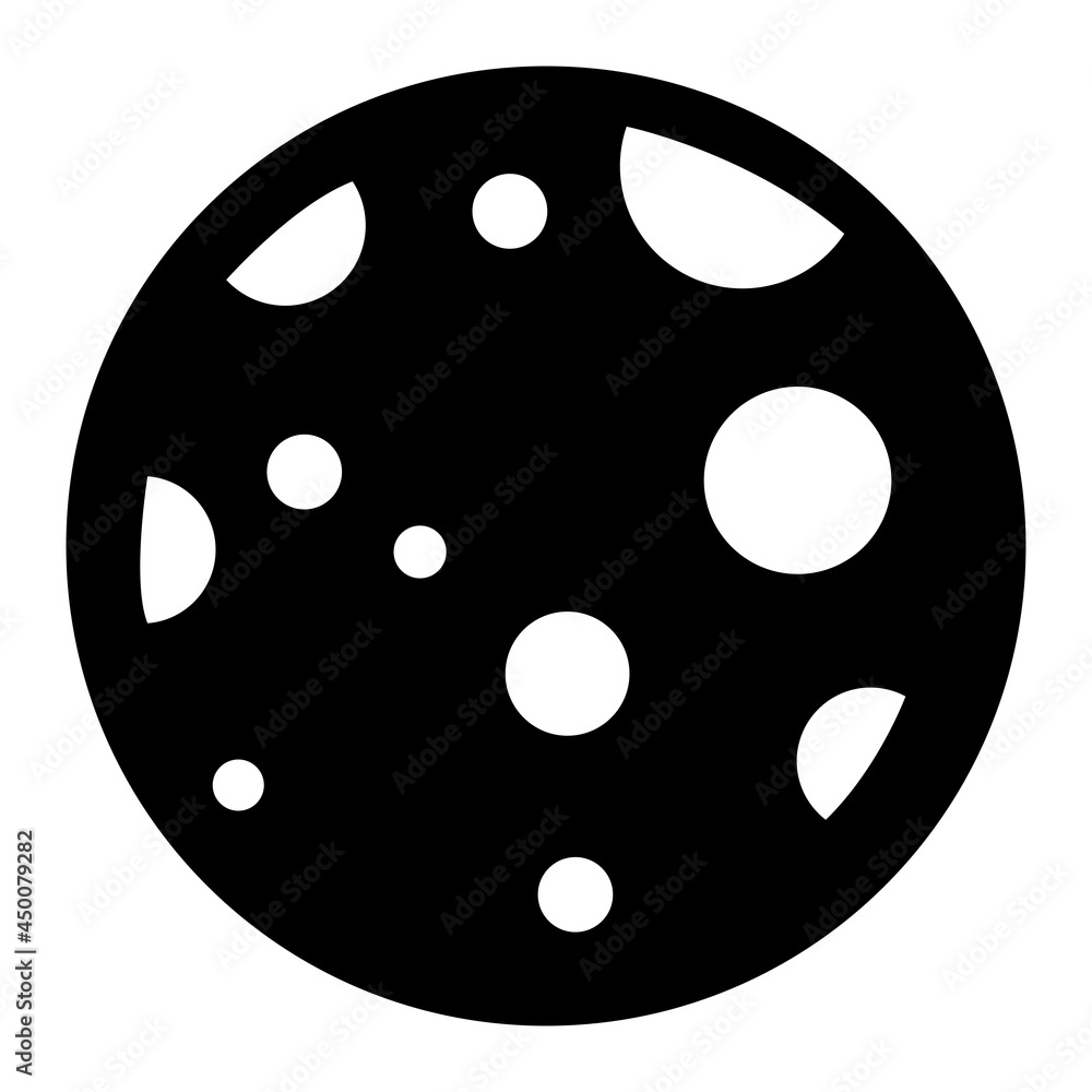 Vector Moon Glyph Icon Design Vector Moon Glyph Icon Design