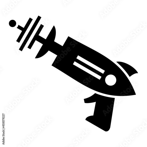 Vector Space Gun Glyph Icon Design