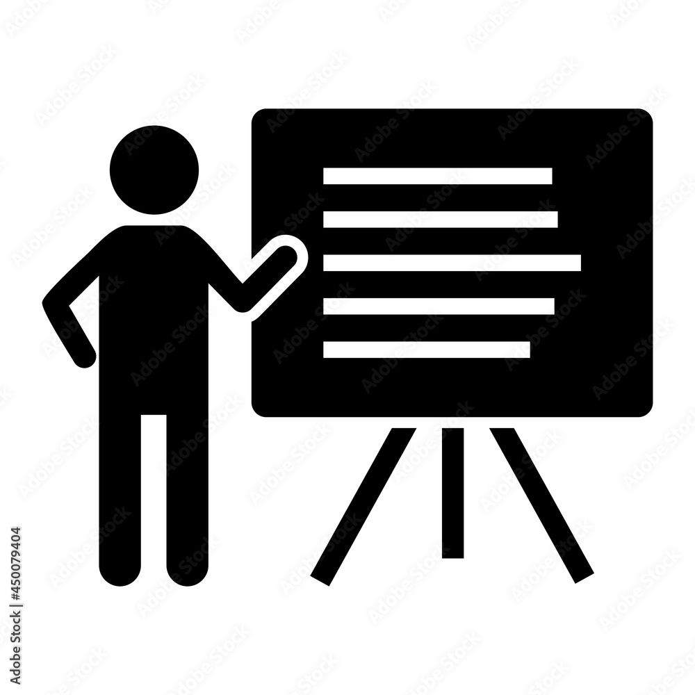 Vector Presentation Glyph Icon Design Vector Presentation Glyph Icon Design