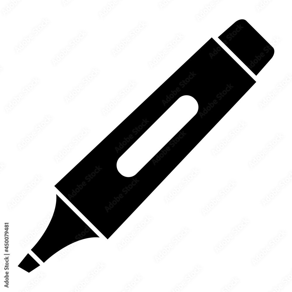 Vector Highlighter Glyph Icon Design Vector Highlighter Glyph Icon Design