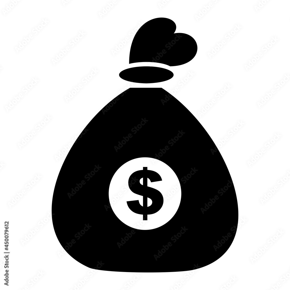 Vector Money Bag Glyph Icon Design Vector Money Bag Glyph Icon Design