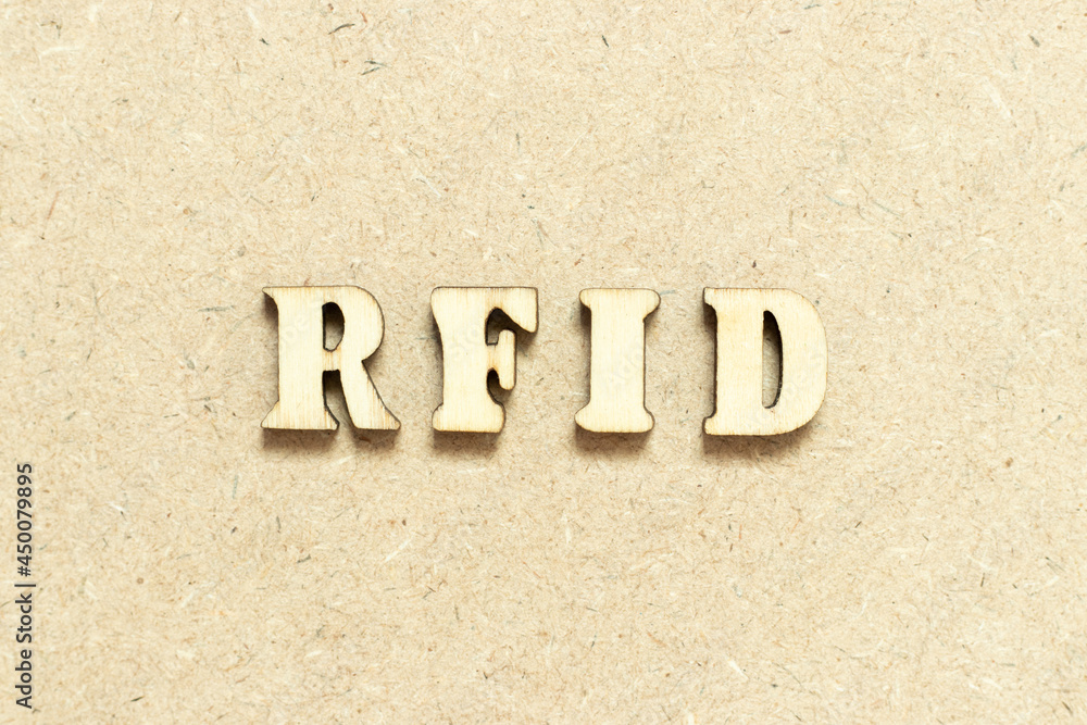 Alphabet letter in word RFID (Abbreviation of Radiofrequency