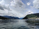 Lago Maggiore in summer near Verbania Italy