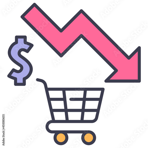 shopping rates down.svg