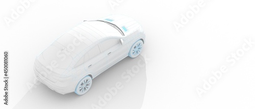 Electromobility e-motion concept. Electro car