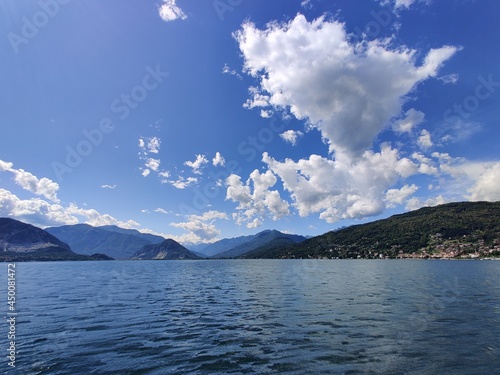 Lago Maggiore in summer near Verbania Italy