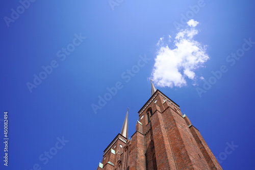 Roskilde Cathedral on a bright summer day