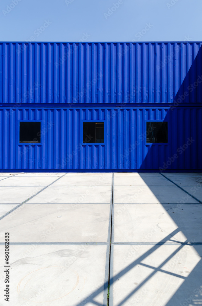 Obraz premium Blue mobile container office. 