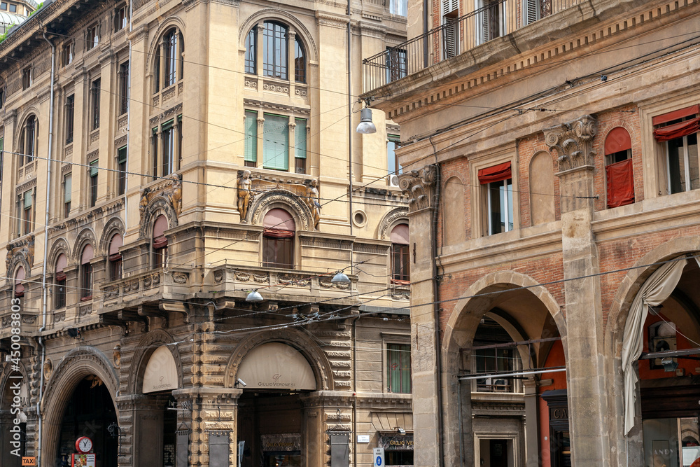 Fototapeta premium Street of Bologna on a summer day