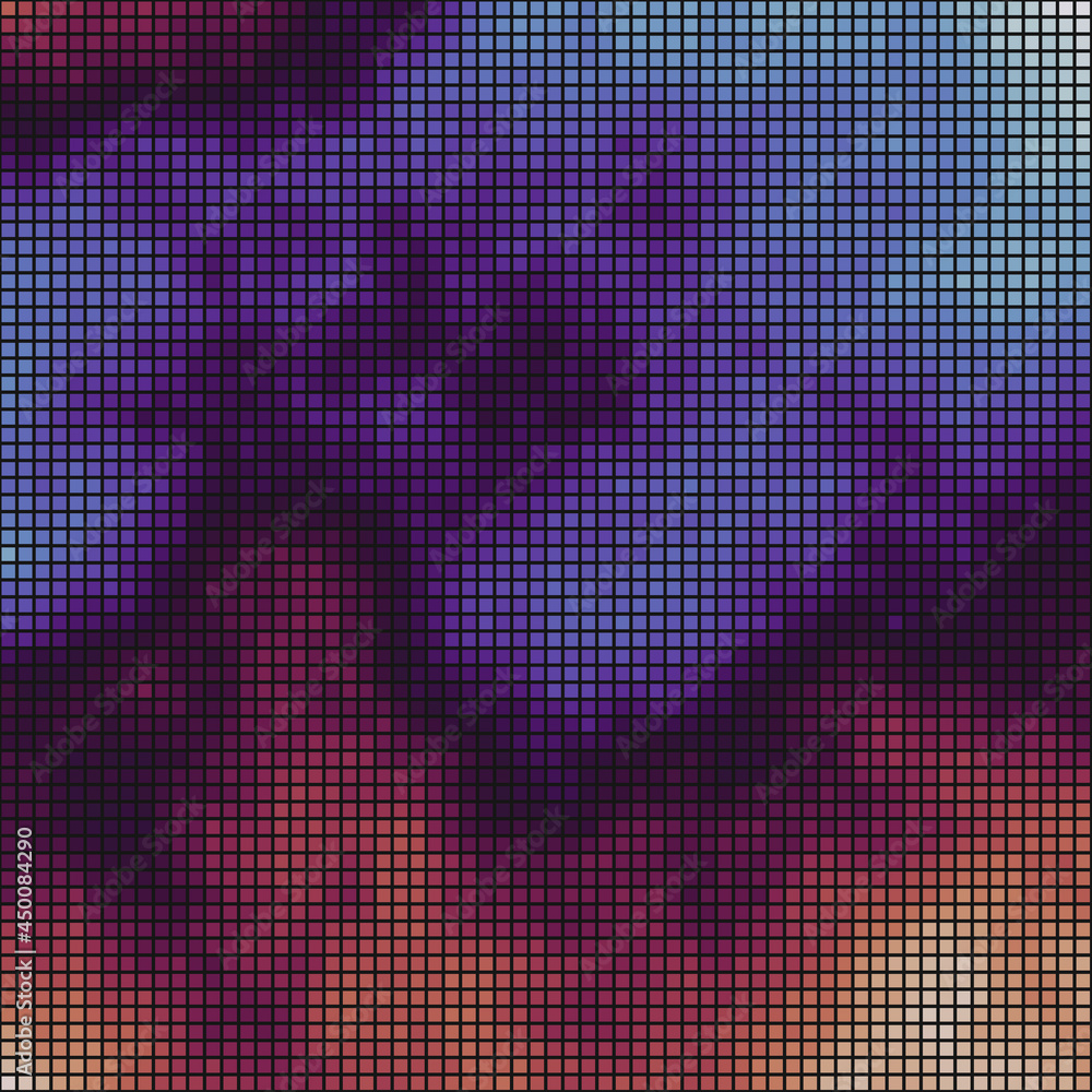 Color Pixels Cloud Abstract Computational Generative Art background illustration