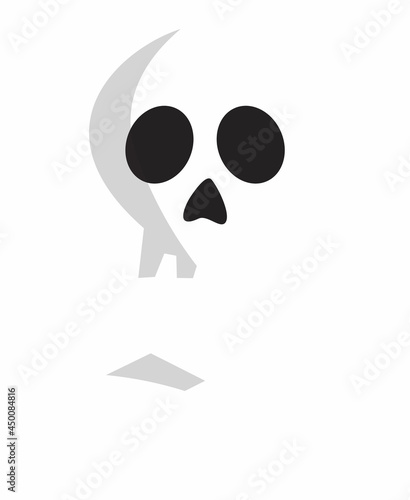 Fototapeta Naklejka Na Ścianę i Meble -  Halloween Cartoon Icon Character Flat Style