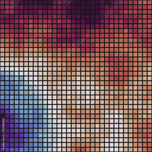 Color Pixels Cloud Abstract Computational Generative Art background illustration