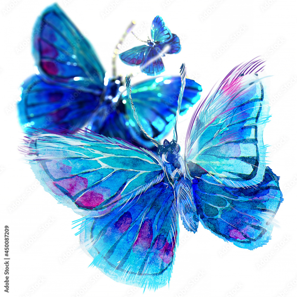 Colored Butterfly Drawing Pic - Drawing Skill