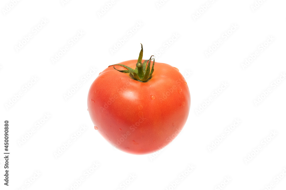 Red ripe tomato isolated on white background. Red ripe tomato isolated on white background.