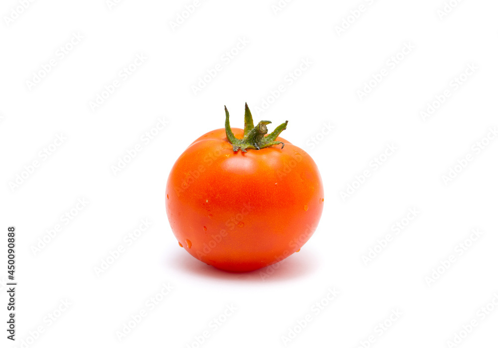 Red ripe tomato isolated on white background. Red ripe tomato isolated on white background.