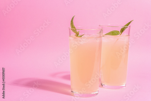 Summer refreshing cocktail. Cold sweet drink, modern hard light, dark shadow
