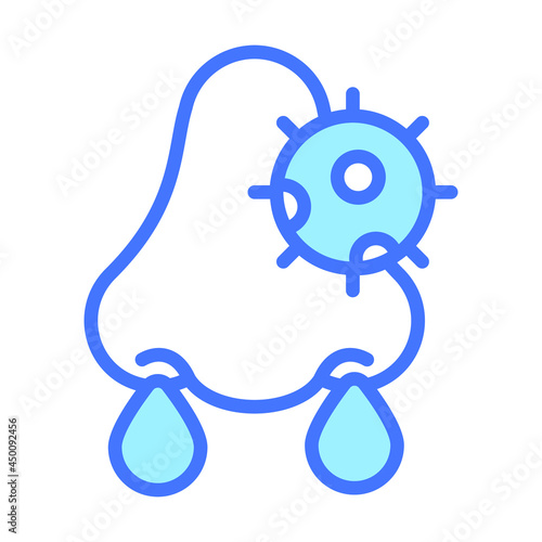 Nose Bleeding Healthcare Medical, vector graphic Illustration Icon.