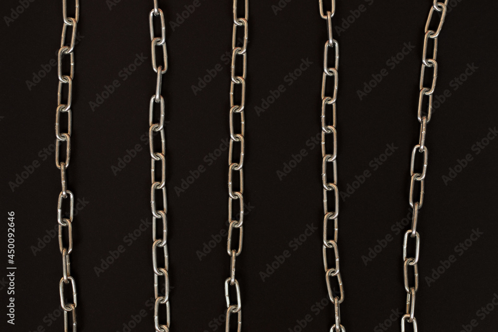 Chain on a black background, Halloween concept Chain on a black background, Halloween concept