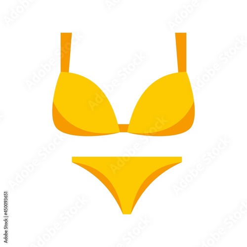 Summer swimsuit icon flat isolated vector