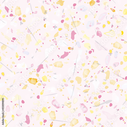 Terrazzo Texture Vector. Flooring Seamless Pattern