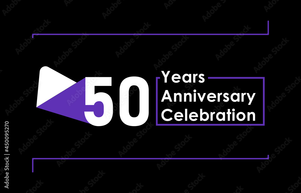 50 Years Anniversary Celebration Vector Template Design