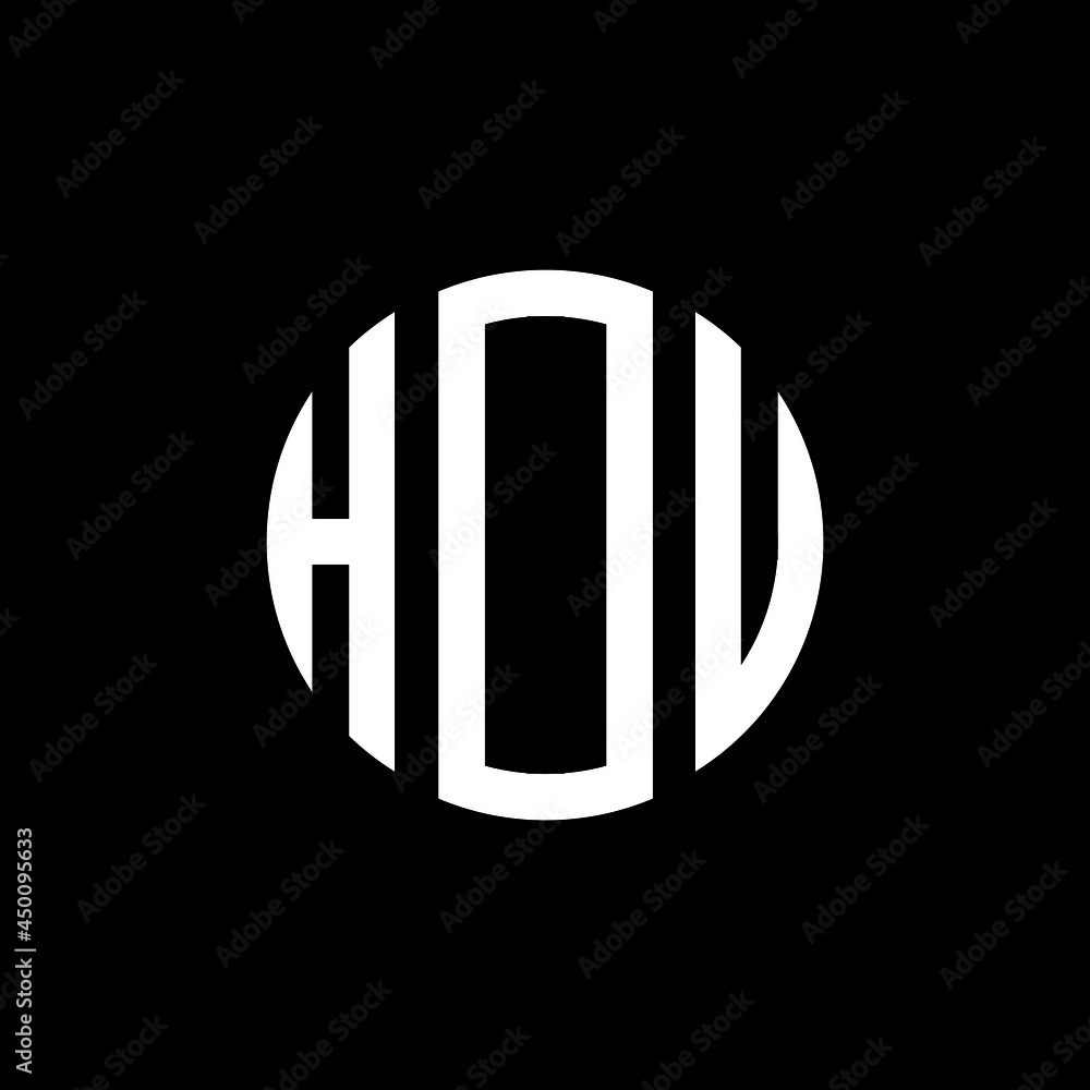 HDV letter logo design. HDV modern letter logo with black background ...