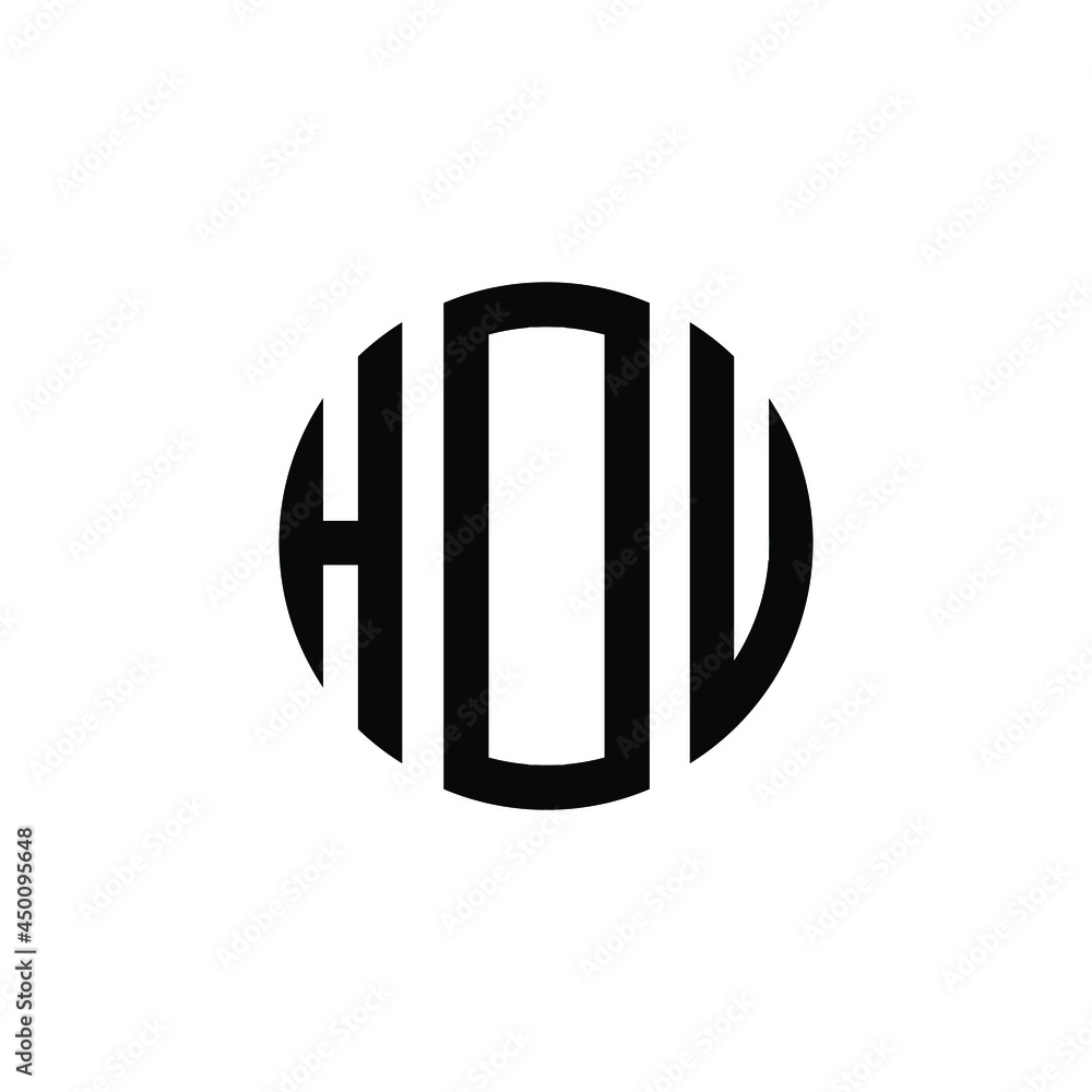 HDV letter logo design. HDV modern letter logo with black background ...