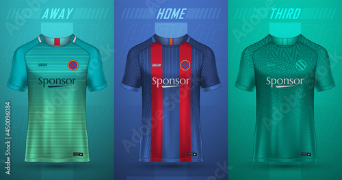 Premium collection of soccer jerseys Free Vector