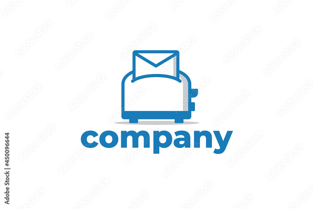 daily newsletter logo with a toaster and envelope or mail for any business especially for newsletter, marketing, spam, website, etc. daily newsletter logo with a toaster and envelope or mail for any business especially for newsletter, marketing, spam, website, etc.