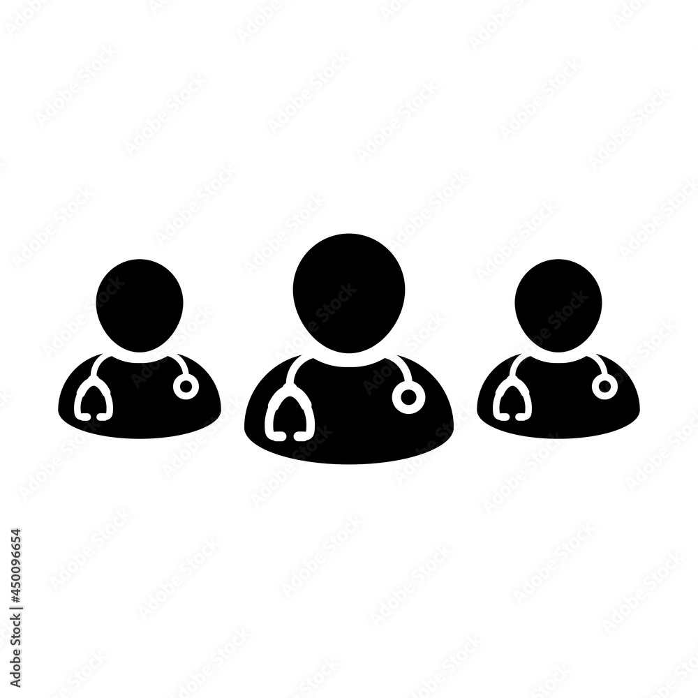 First aid icon vector group of doctors person male profile avatar for medical and health consultation in a glyph pictogram illustration First aid icon vector group of doctors person male profile avatar for medical and health consultation in a glyph pictogram illustration