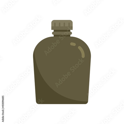 Survival water flask icon flat isolated vector