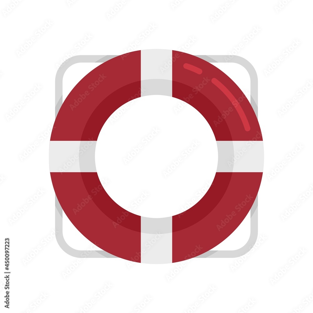 Survival life buoy icon flat isolated vector Survival life buoy icon flat isolated vector