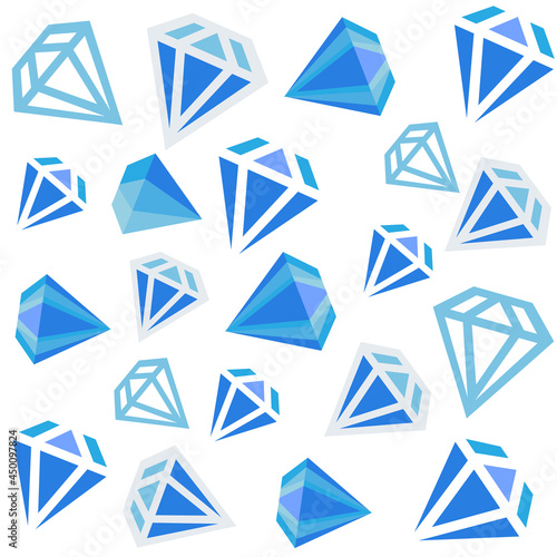 Vector seamless pattern of colored diamonds.