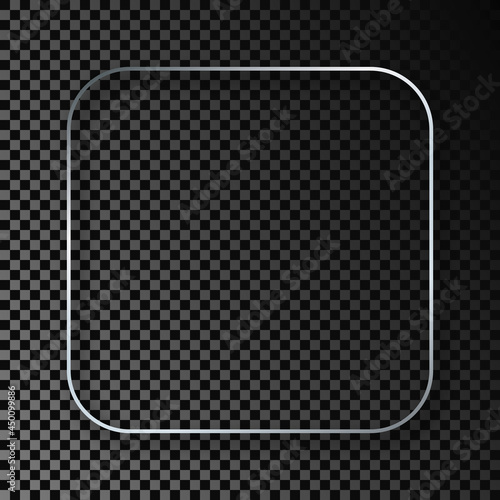 Wallpaper Mural Silver glowing rounded square frame with shadow Torontodigital.ca