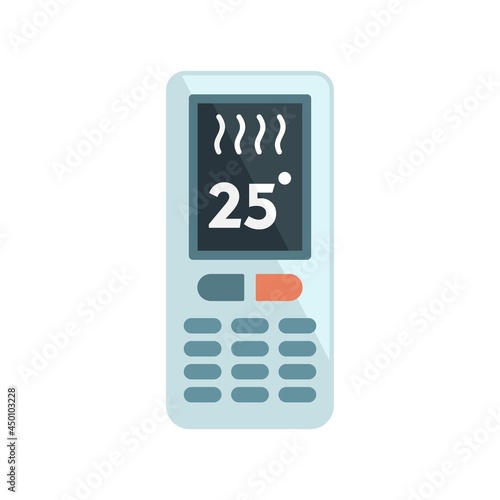 Climate remote control icon flat isolated vector